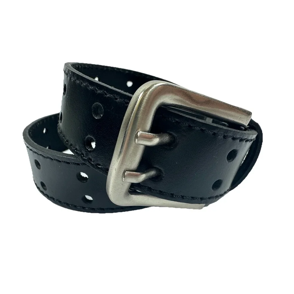 Double Prong Leather Belt S 28